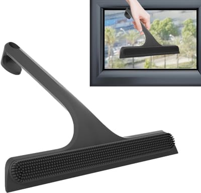 Glaswisser - Douchewisser - Streeploos Reinigen - Duurzaam Siliconen - 26 cm - Zwart