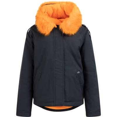 Mymo winterjas houduwarm Dames marine oranje