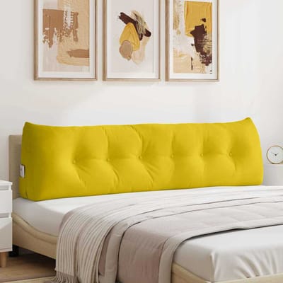 vidaXL - Rugkussen - Geel - 180 - x - 24 - x - 50 - cm - Fluweel