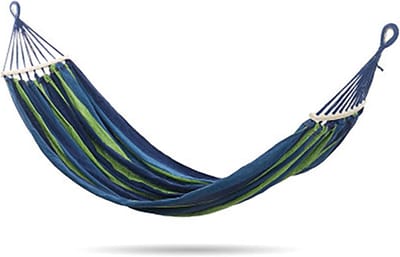 Dubbele hangmat - Kampeer schommelbed - Ontspannen buiten - Lichtgewicht draagbaar - 260 x 150 cm - Naturel