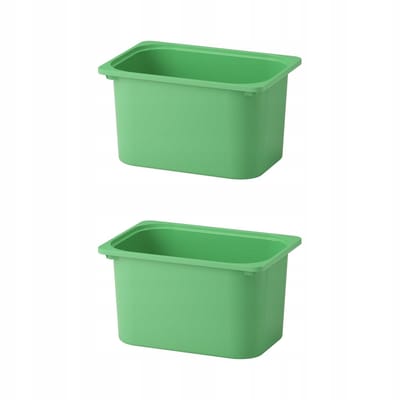 2x Opbergbak Heldergroen 42x30x23 cm - Merkloos