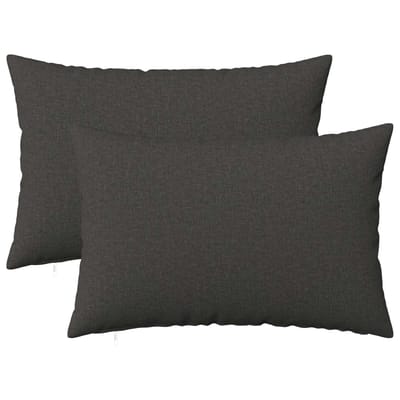 vidaXL - Kussensloop - 2 - st - HEERLEN - Donkergrijs - 30 - x - 50 - cm - Stof
