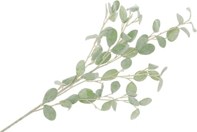 DK Design Kunstbloem Eucalyptus tak Real Touch - 90 cm - lichtgroen - losse steel - Kunst zijdebloemen