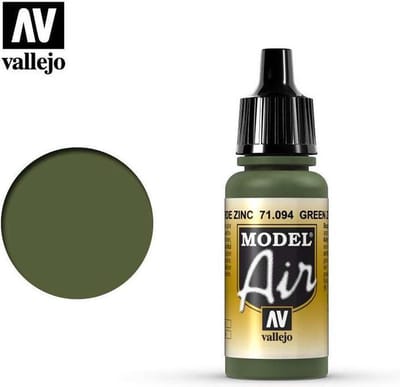 Vallejo Hobbyverf Acrylverf - 71094 Model Air Green Zinc Chromate - Acryl Verf flesje - 17 ml