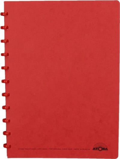 Atoma schrift | ft A4 | 144 bladzijden | geruit 5 mm | rood
