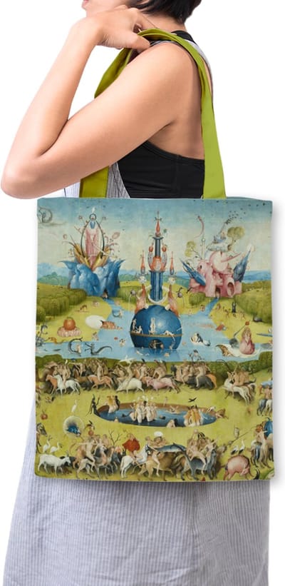 Luxe katoenen tas, gevoerd, Jheronimus Bosch, Tuin der Lusten