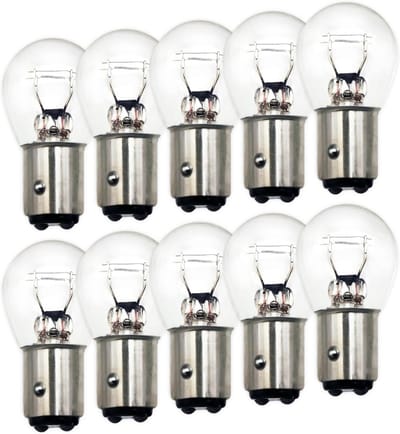 10x 24V BAY15D P21/5W Dubbele Gloeilamp voor Vrachtwagen en Camper