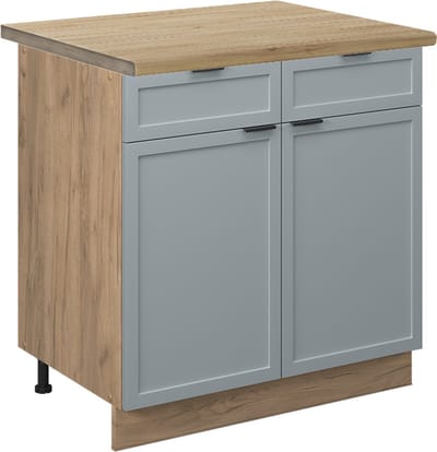 Vicco Fame-Line Keukenonderkast – 80 cm, WB Eik Licht blauw-grijs