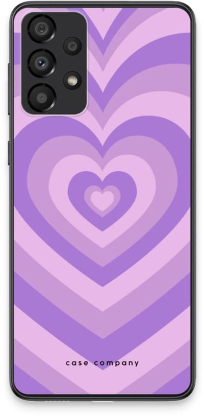 Case Company® - Hoesje geschikt voor Samsung Galaxy A33 5G hoesje - Hart Paars - Soft Cover Telefoonhoesje - Bescherming aan alle Kanten en Schermrand