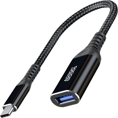 AdroitGoods USB-C naar USB-A adapter OTG Converter USB 3.0 - USB C to USB A HUB - Verloop - Zwart
