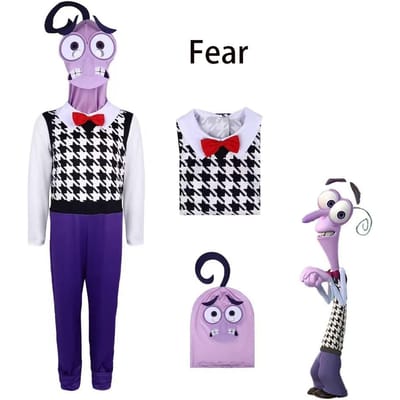 Nieuwjaars Anime Film Angst Binnenstebuiten 2 Cosplay Vreugde Verdriet Boosheid Afkeer Angst Cosplay Kostuums Pak Volwassenen Kinderen Feest Set 110&Inside Out 2 white