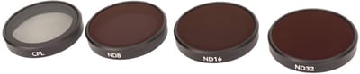 Dailygoods- ND-filterset 4-pack - ND8/ND16/ND32/CPL Polarisator - Actiecameralensaccessoires - Meervoudig Gecoat - Aluminiumlegering en Glas - Lichtgewicht 65 g - Actiecamerafilters