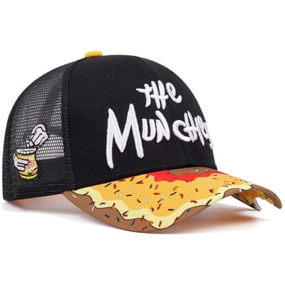 Chapeau en maille de coton respirant brodé Donut Chapeau de baseball pour homme Chapeau Hip Hop Chapeau de sport extérieur et de loisirs Chapeau de soleil pour femme black