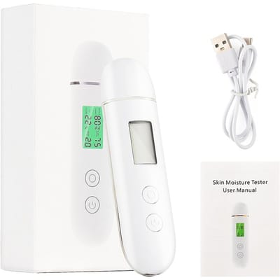 Huidtester Gezichtshuid Vocht- en Oliegehalte Huidanalysator Huidwater Wang Elasticiteit Huidleeftijd Testmeter Fluorescerend Middel Detector wit