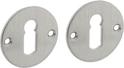 Intersteel Rozet met sleutelgat 42x2 mm rvs geborsteld