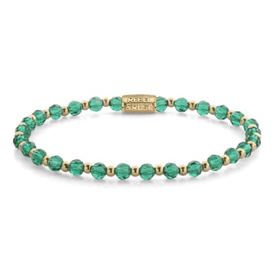 Rebel & Rose armband Mix Green Morning Glam Rocks 4mm unisex RR-40167-G