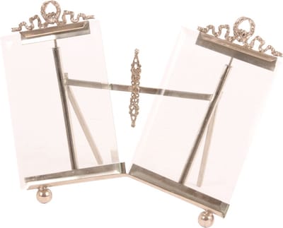 Baroque - Fotolijst - Fotolijst 2 foto's - Zilver - Brass - Staand - 20x27x7 - Brass+glass