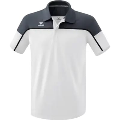 Erima Change Polo Heren - Zwart / Slate Grey / Wit | Maat: S