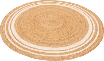 Pergamon Natuurvezeltapijt Jute Salsa Stripes Rond