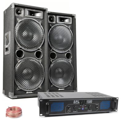 SkyTec MAX212 met SPL1500 versterker - 1500W complete installatie