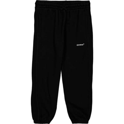 Off White Joggingbroeken met pijl-logo voor kinderen (Zwart/Wit)