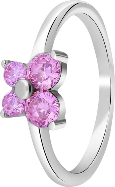 Lucardi Kinder Zilveren kinderring vlinder zirkonia - Ring - 925 Zilver - Zilverkleurig - 12.5 / 40 mm