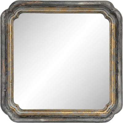 Clayre & Eef Spiegel 44x44 cm Goudkleurig Hout