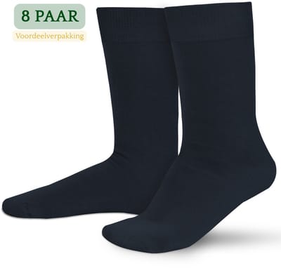 Hipperboo® 8 Paar Bamboe Sokken - Maat 35-38 - Navy Blue - Dames Sokken - Bamboe Kousen - Naadloos - Hypoallergeen - Zijdezacht - Vochtregulerend