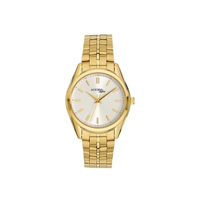 Adora Saphir Dameshorloge AS4694 – Goudkleurig RVS Horloge met Saffierglas – 32 mm – 5 BAR