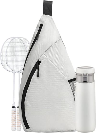 Badmintontas Rugzak - Sporttas Rackettas - Sportuitrusting Dragen - Grote Capaciteit - 24 x 12 x 48 cm - Grijs