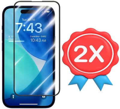 Screenprotector Geschikt voor: Apple iPhone 17 Air - Full 2x - screen protector - volledige glas - bescherming - beschermglas - ZT Accessoires