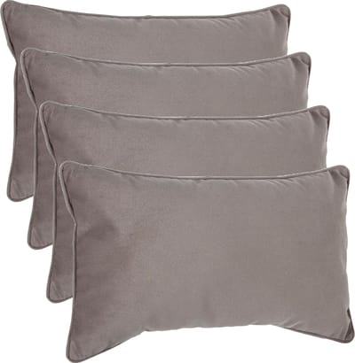 Atmosphera Bank/sierkussens Sophia - 4x stuks - 30 x 50 cm - polyester met rits
