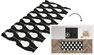 Keukenloper - Loper keuken - Gloeilampen - Licht - Patronen - 120x50 cm - Keukenloper vinyl