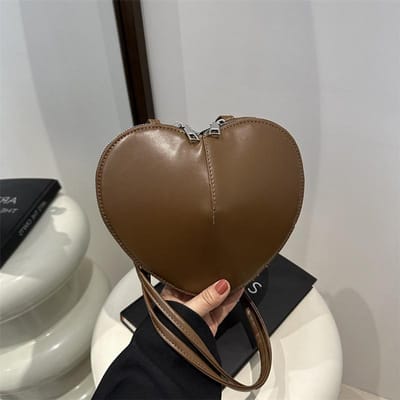Nouveau Sac Carré Petit Tendance Printemps et Été Amour Fille Hot avec une Texture Élégante Sac Bandoulière Diagonale brown