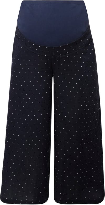 Ulla Popken - Dames - Culotte mousseline elastische tailleband - Marine - Maat 46