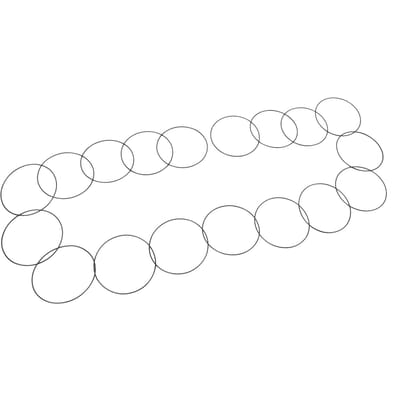 Support de Plante à Chaîne Acier Inoxydable Noir Rond Mural Chaîne Support de Plante Grimpante pour Plante Grimpante Plante en Pot white