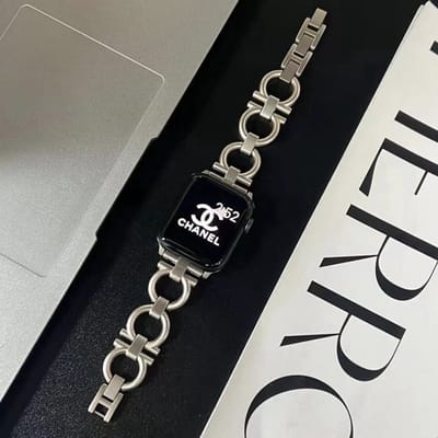 MY PROTECT - Luxe Metalen Circle Bandje - Geschikt Voor Apple Watch Bandje - Series 1/2/3/4/5/6/7/8/9/10/SE - 38mm - 40mm - 41mm - 42mm - Starlight