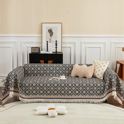 Sofa Handdoek in Scandinavische Stijl Wafelprint Sofa Doek Eén Stuk Volledige Wikkel Hoes Doek Deken Tapijt Herfst Winter Bank Handdoek Kussen 180x130cm1pcs