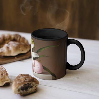 Magische Mok - Foto op Warmte Mokken - Koffiemok - Lelies - Eieren - Pasen - Magic Mok - Beker - 350 ML - Theemok
