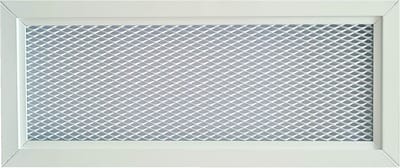 Ventilatierooster Aluminium - Luchtrooster Metaal - Luchtcirculatie Verbeteren - Montage Zonder Boren - 33x12 cm - Wit RAL9016
