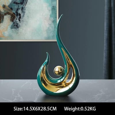 Nordic Abstract Keramisch Beeldje Licht Luxe Woonkamer Huisdecoratie Kantoor Sculptuur Decor Bureau Accessoires Ambachtelijk Cadeau