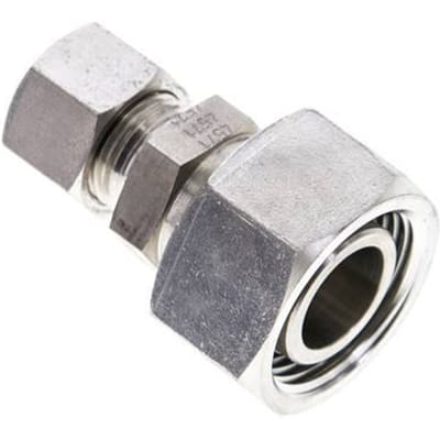 12L & 22L RVS Rechte Snijringkoppeling Draaidoorvoer 160bar ISO 8434-1