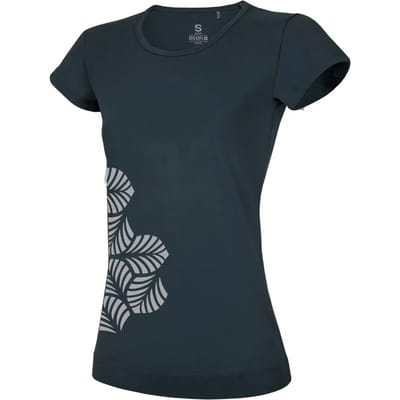 Ocun Leafs T-shirt Met Korte Mouwen Blauw S Vrouw