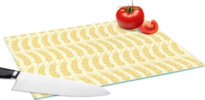 Glazen Snijplank - 39x28 - Graan - Patronen - Waves - Snijplanken Glas