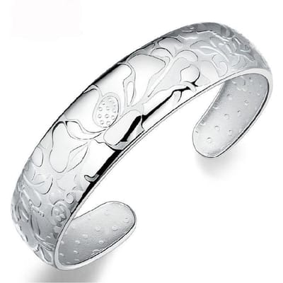 Dames 925 Zilver Lotus Armbanden Open Bangles Luxe Bruiloft Sieraden Accessoires Juwelen Argent 925 zilver