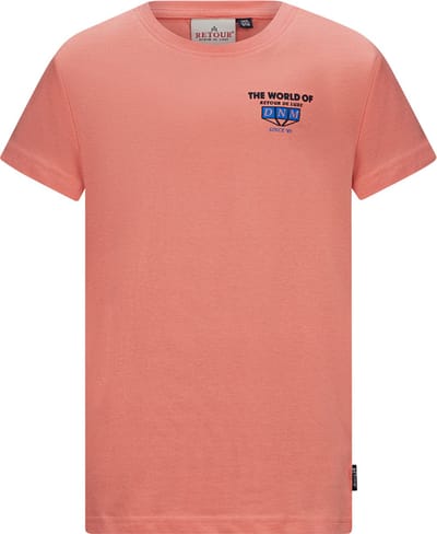 Retour jeans Zeb Jongens T-shirt - fresh coral - Maat 15/16