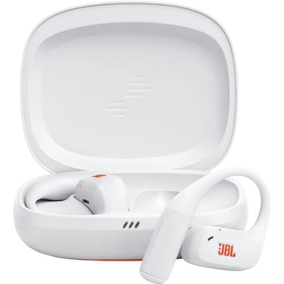 JBL Endurance Zone - Open ear Oordopjes - Oortjes Draadloos - Sport Oordopjes - Bluetooth - Sporten - Hardlopen - 32 uur - Spatwaterdicht - IP68 - Oorhaak - Wit