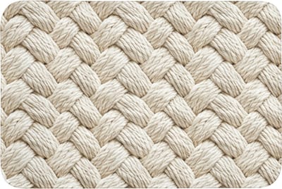 Badmat 90x60 cm - Antislip - Touw - Gebreid - Beige - Badmatten voor badkamer - Badkamermat - Douchemat - Badkamer mat