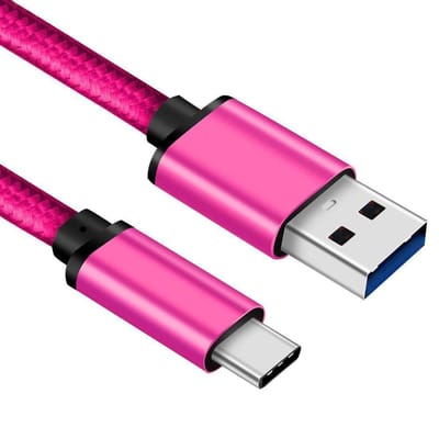 USB C naar USB A kabel | Laadsnelheid 5V / 3A / 60 watt | USB 3.2 gen 1 | 5 Gb/s | Male to male | Roze | 1.5 meter | Allteq