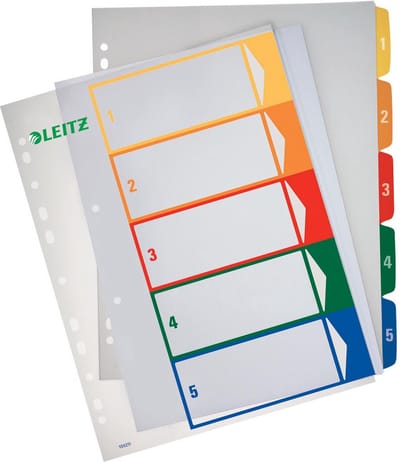 Leitz PC printbare Project Indexen 5 tabs 20 stuks